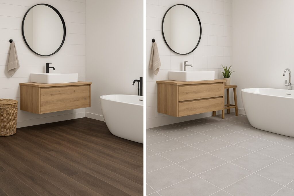 Pvc vloer badkamer vs tegels