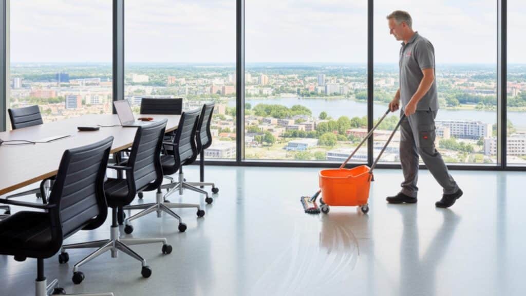 PVC vloer kantoor onderhouden