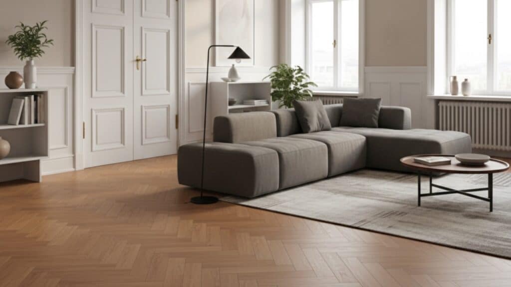 PVC visgraat vloer woonkamer