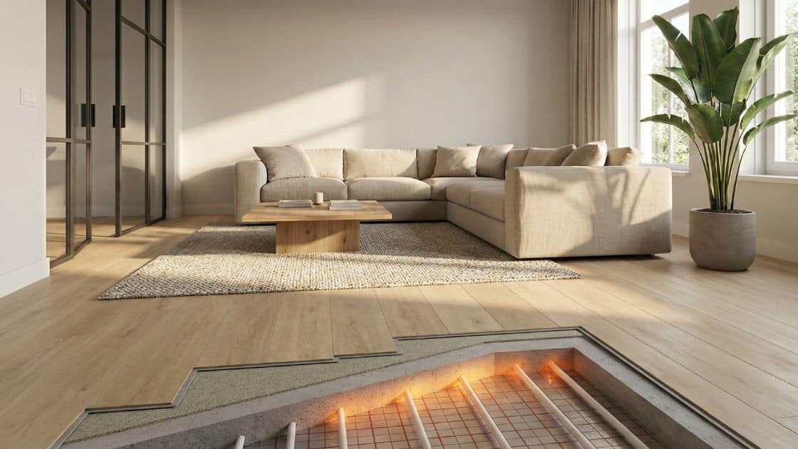 Warmteweerstand van een PVC vloer in combinatie met vloerverwarming