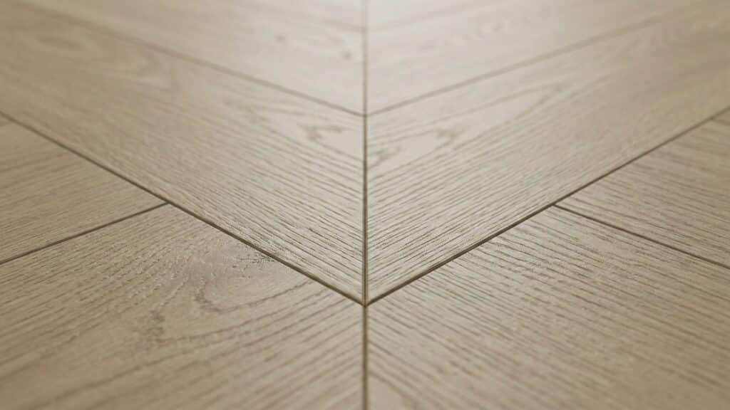Detail van Hongaarse punt PVC vloer met duidelijke V-vorm