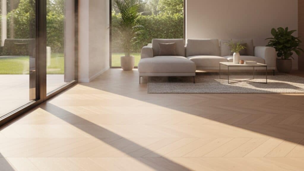 PVC vloer die uitzet door zonlicht en hogere temperaturen