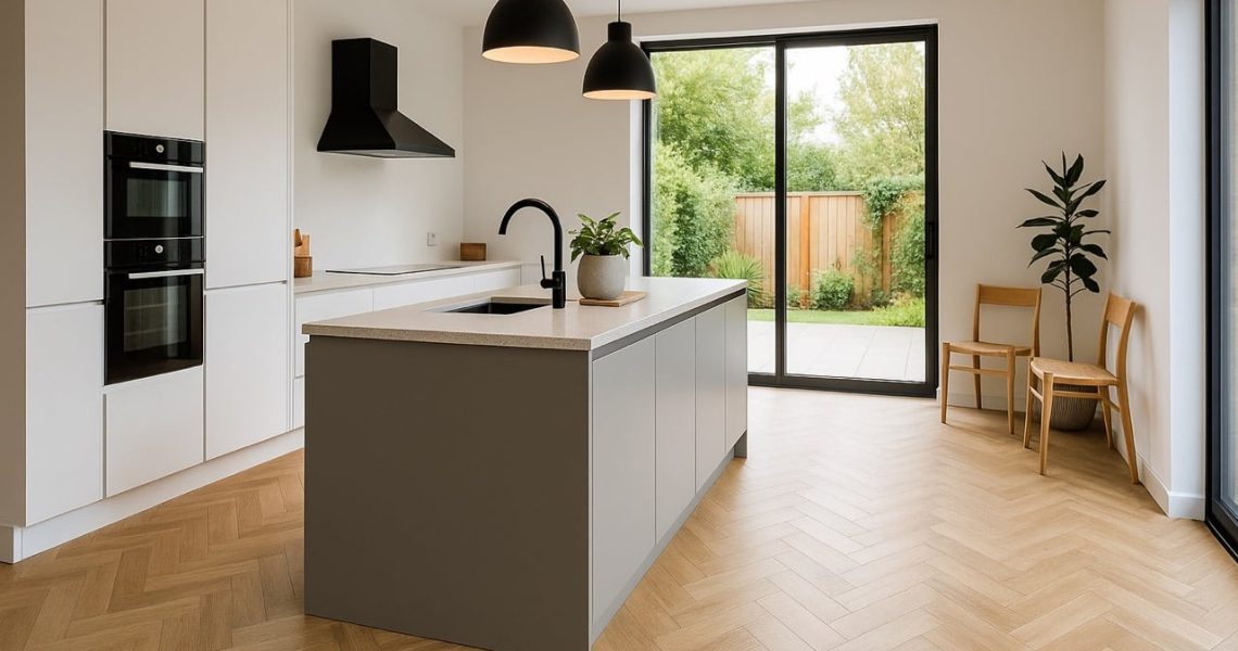 PVC keukenvloer visgraat groot