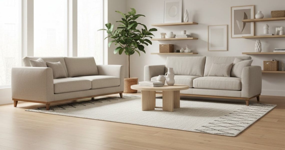 PVC vloer woonkamer met houtlook